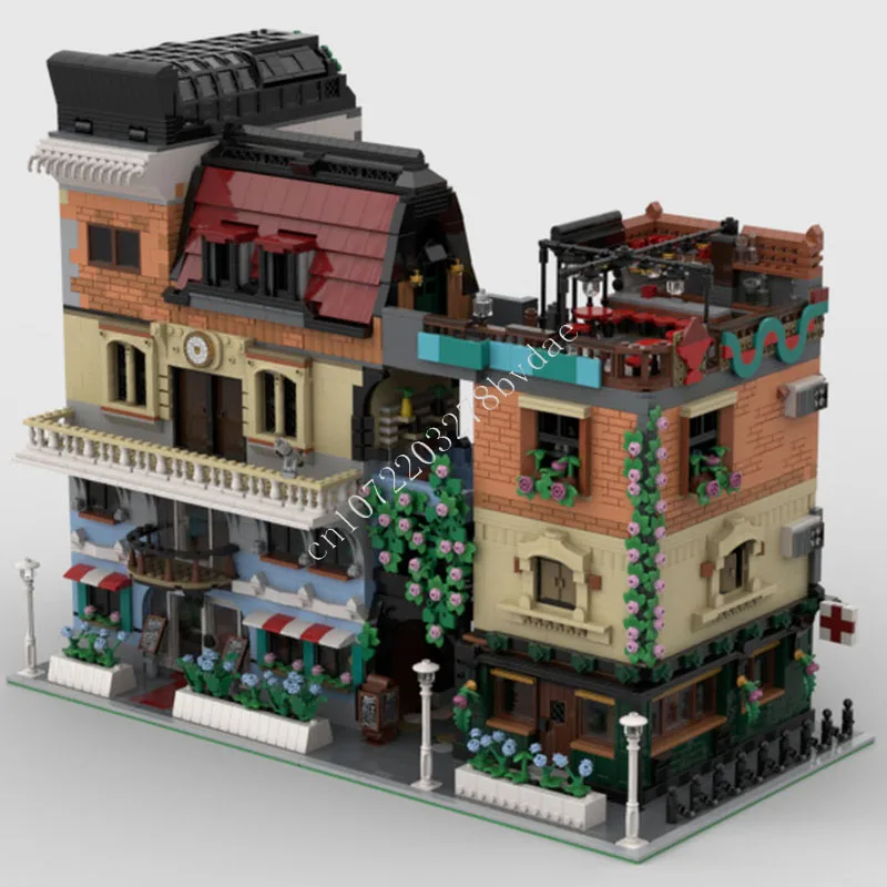 

8497 PCS City Street Modular Building Blocks Corner Shop Assembly Educational Model Architecture Home Decoration Collection Gift