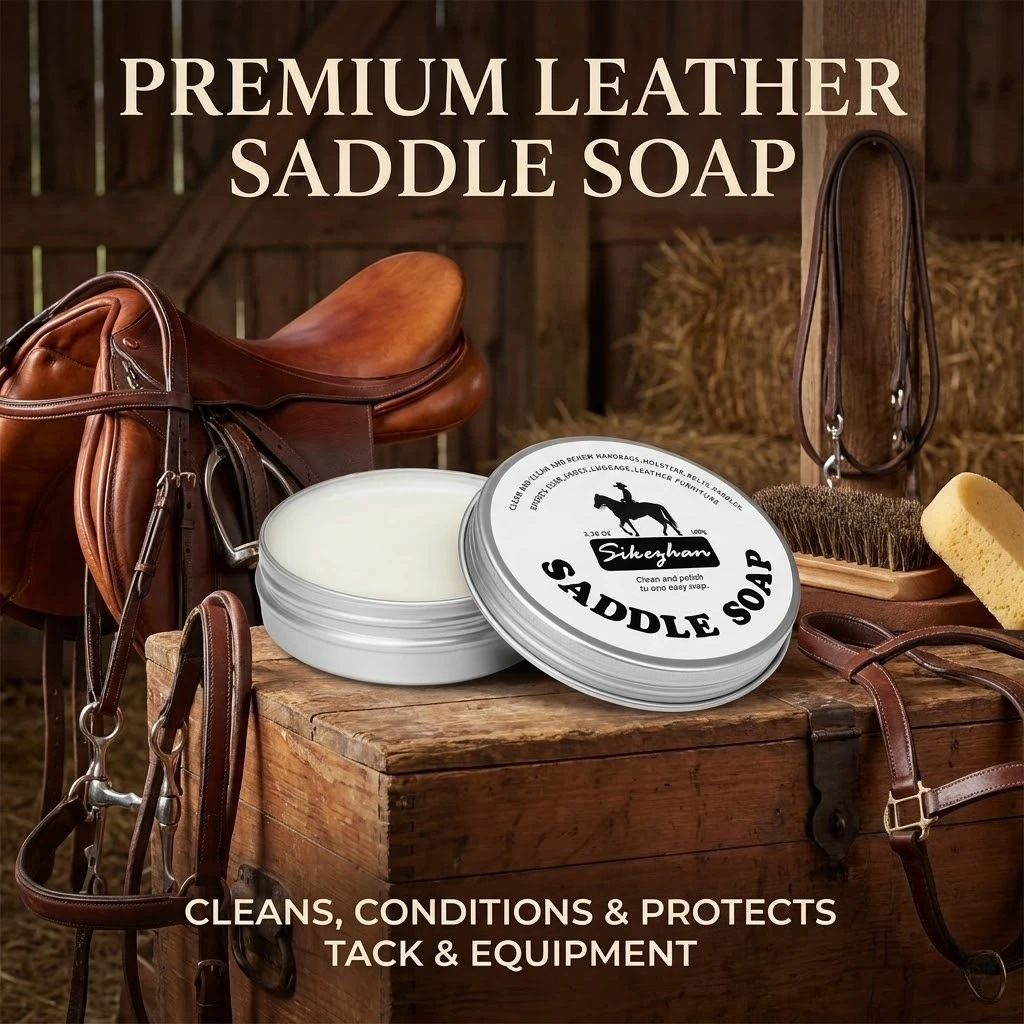 

Premium Leather Saddle Cream, Revitalize & Restore Deep Conditioner, Waterproof Shine Enhancer for Horse Tack & Gear, Anti-Crack