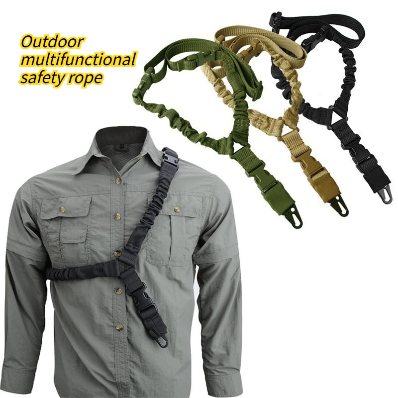 

Outdoor Nylon Multi Functional Tactical Strap Portable Mountaineering Hiking Diagonal Crossing Safety Rope EDC Tool