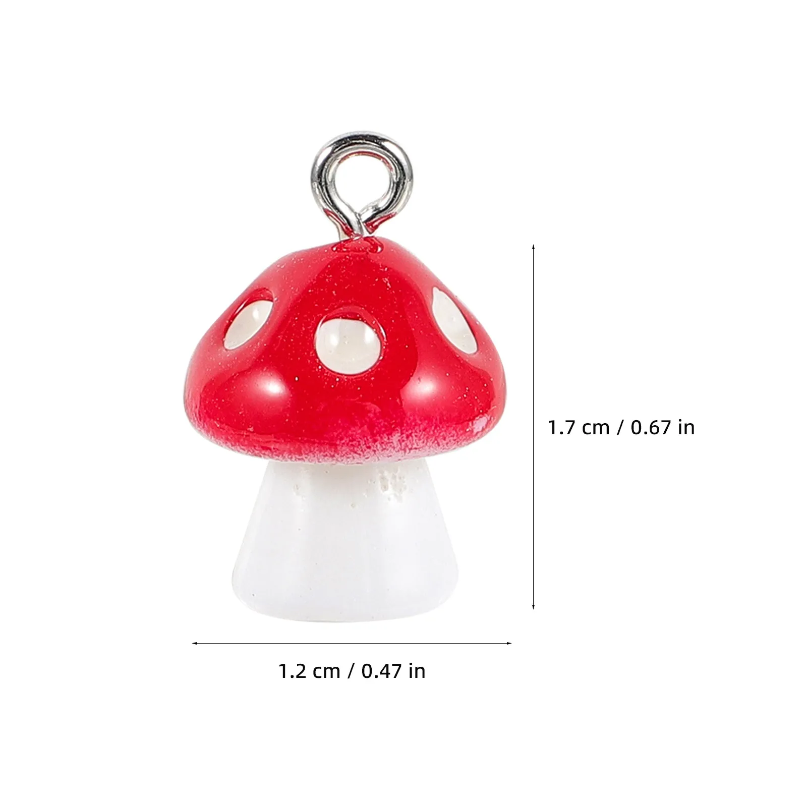 30Pcs Mushroom Pendant Charms Resin Cute DIY Jewelry Making Necklace Bracelet Earring Craft Supplies for Scrapbooking Keychains