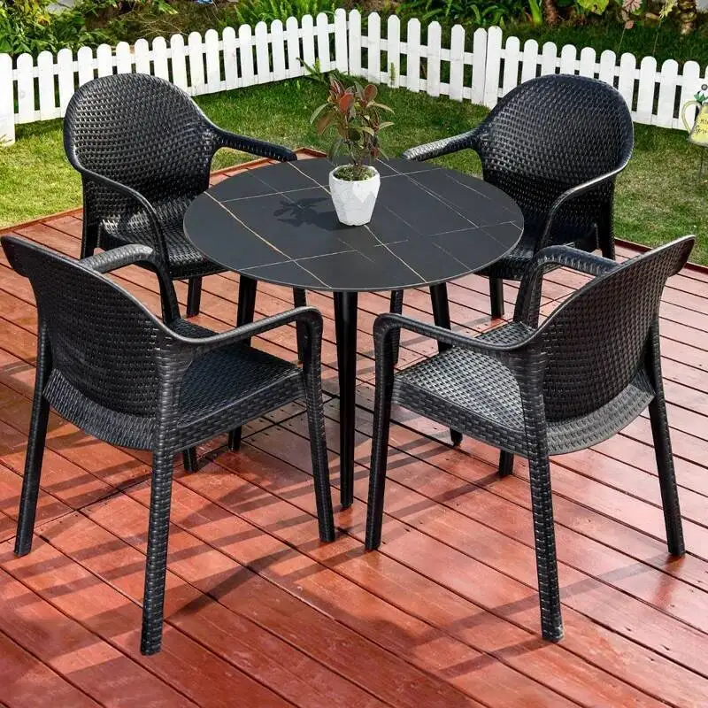 

Furniture Adults Garden Outdoor Sets Balcony Black Yard Moving Garden Furniture Sets Natural Lounge Tuinmeubelen Decorations