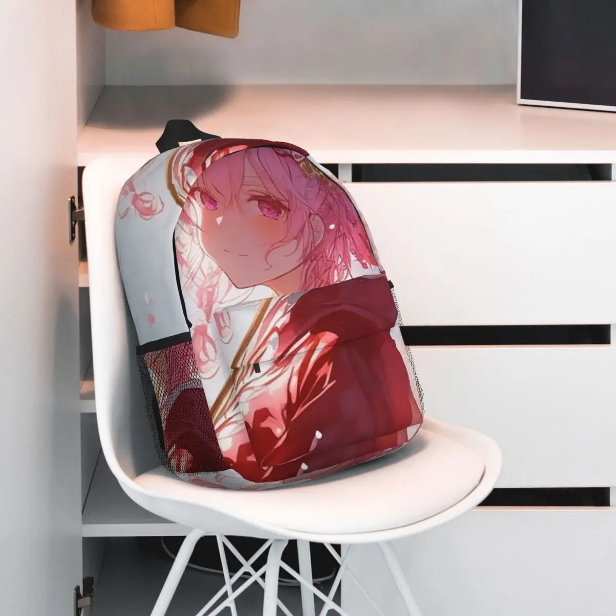 

Anime Girl Wear Uniform And Cherry Blossoms Backpack Student BookBag Children School Bag Laptop Shoulder Bags for Boys Girls