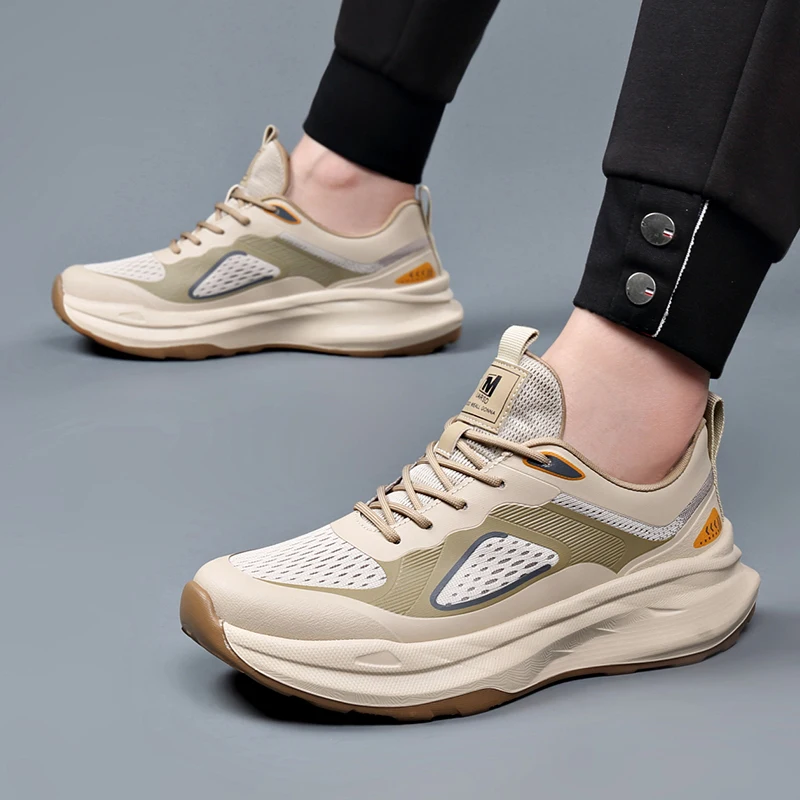 

Mesh Shoes Men's Breathable Summer Heightened Thick Soles 2025 New Mesh Shoes Thin Running Shock-absorbing Ultra-light Trendy