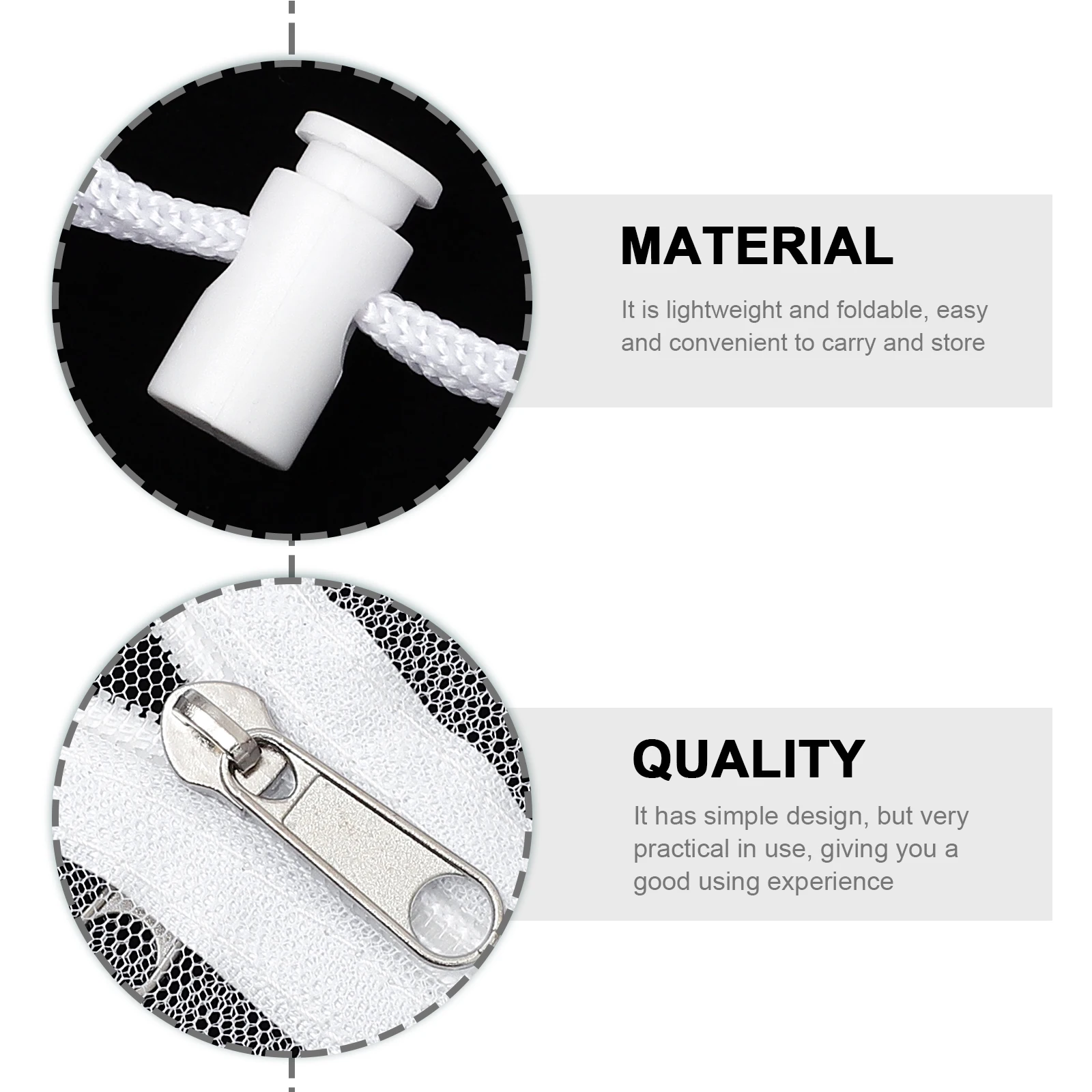 

Adjustable Zippered Umbrella Netting For Outdoor Garden Patio Sunshade Mesh Enclosure Compact Foldable Cover Screen Parasol