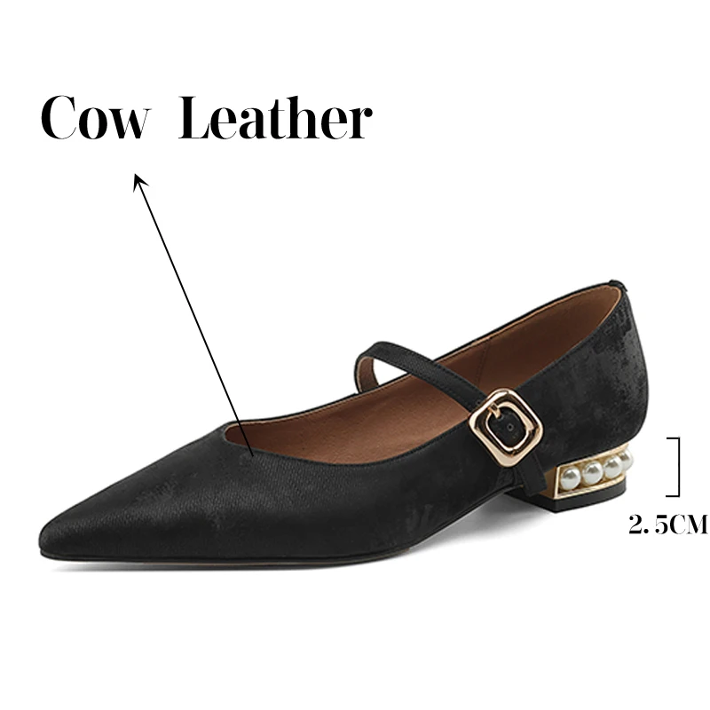 TULING JUN 2024 New Chinese Style Fashion With Low Heel Pointed French Retro Soft Women's Shoes Comfortable Shoes For Women L