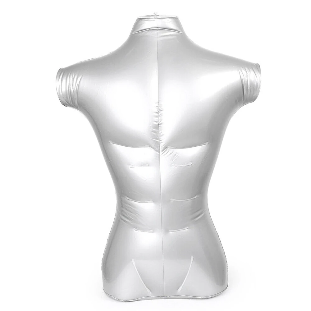 Modelo de Torso inflable de PVC para hombre, maniquí de medio cuerpo sin brazo, Top de camisa, accesorios de exhibición de ropa, modelo de Torso simulado