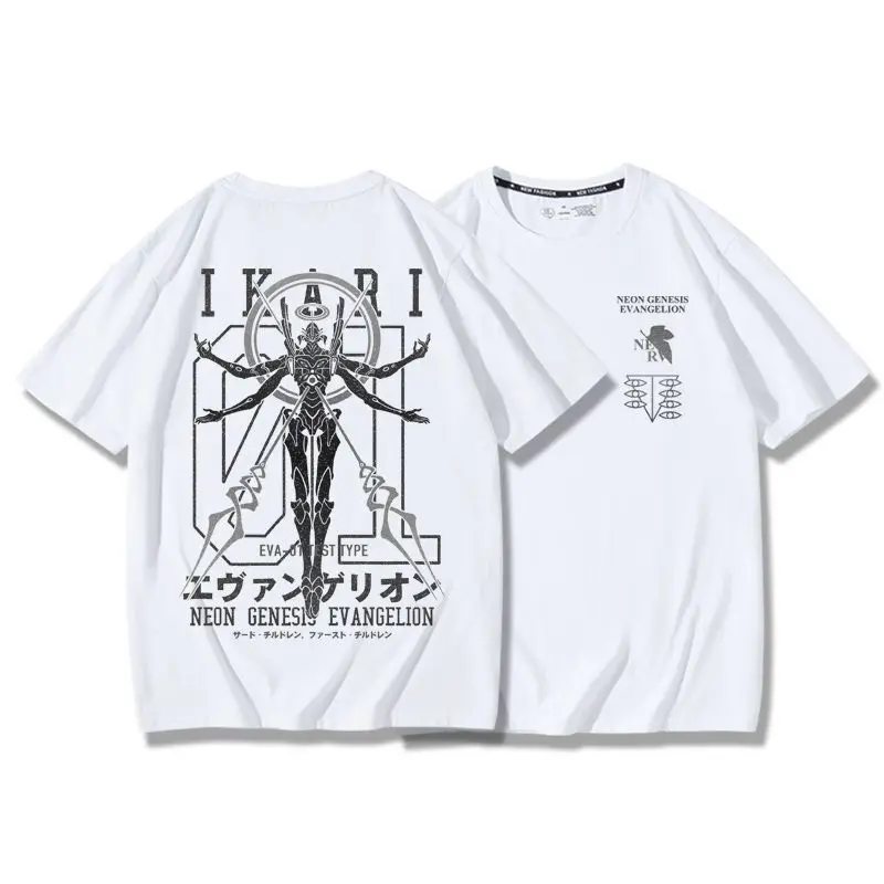 Neon Genesis Evangelion No. 1 machine cartoon animation peripheral men and women new summer loose print short-sleeved T-shirt