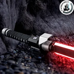 TXQSABER Replica Katana Ronin Heavy Dueling Lightsaber Colors Change LED Blade Blaster Laser Sword Metal Hilt Cosplay Jedi Toys