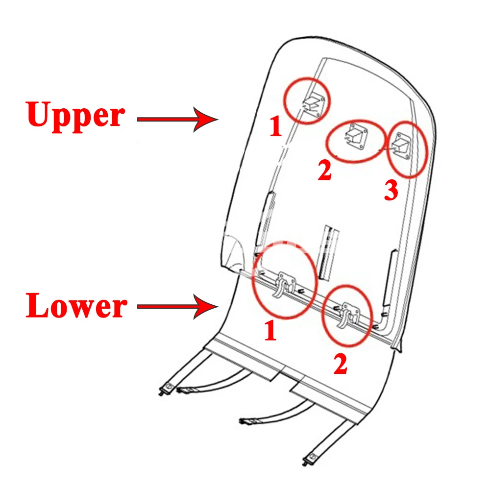 Interior Front Seatback Cover Fastener Clip Rear Backrest Upper Lower Bracket Fixing Buckle For Porsche Cayenne 955 957 2003-10