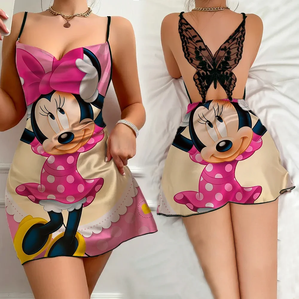 2024 Fashion Summer Fashion Sleeping Dress for Women Home Sleepwear Cartoon Pattern Sleevesless Women's Nightwear Free Delivery