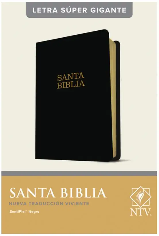 Santa Biblia NTV - Letra Gigante en Negro con Letra Roja - Edición Sentipiel, Imprenta Grande