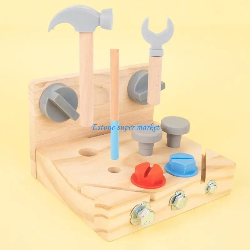 090b Kits à outils en bois avec Hammer Interactive Fitend for Play Indoor Board Game