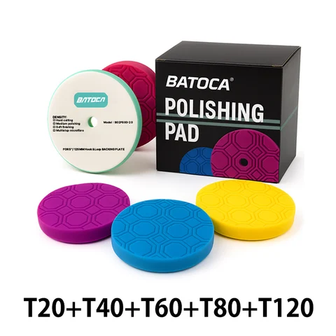 Полировальные Круги BATOCA 5/6 Дюймов T20-T120 С Шестигранной Поролоновой Губкой Для Резки И Финишной Обработки