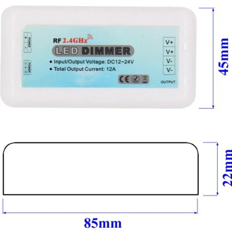 Mi.light-mando a distancia inalámbrico RF 2,4G, Controlador Led de 4 zonas, atenuador para WW/CW, tira de Led de un solo Color, Lamb DC 12-24V