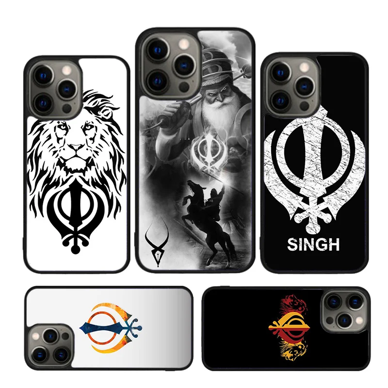 Sikh Khanda Sikhism Phone Case Cover For iPhone 16 15 14 plus XS XR 11 12 mini 13 pro max coque Shell Fundas