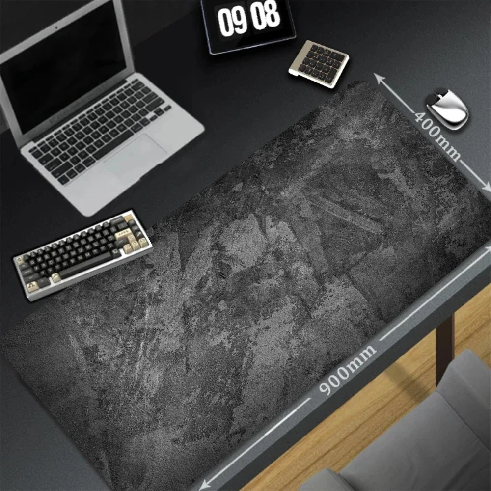 Gray textured large Work mousepad anti-slip keyboard pad for computer laptop gamer new thickened natural rubber carpet table Mat