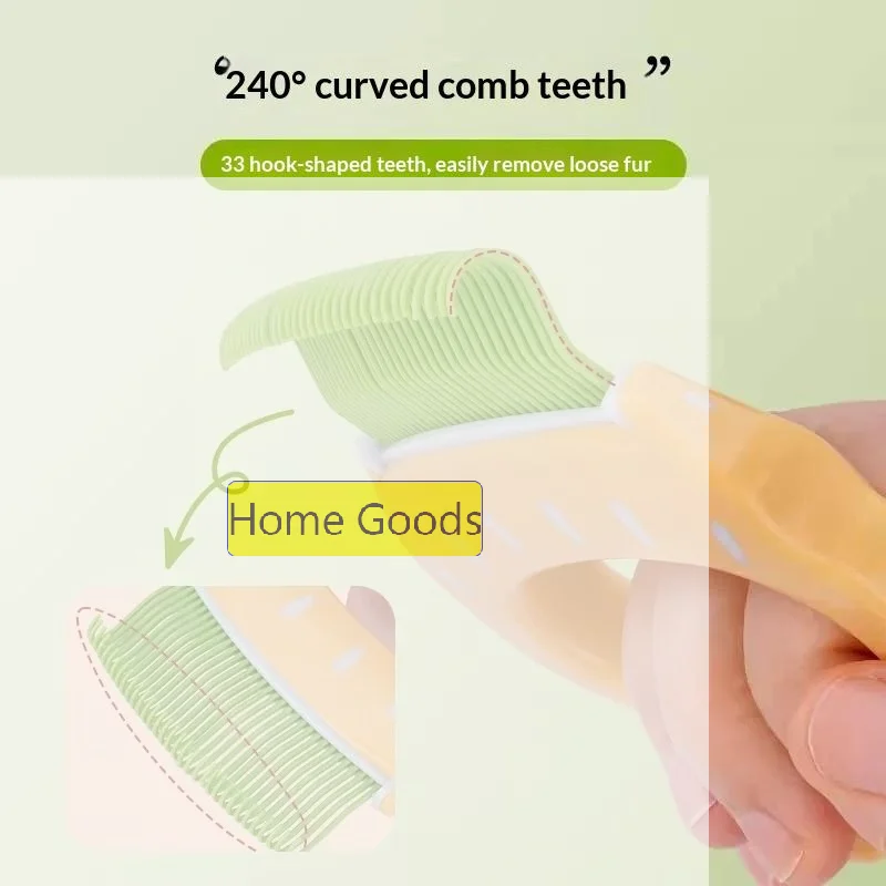 Portable ABS Pet Comb Gentle Ergonomic Handle Deshedding Brush Grooming Tool For Home Cat Cleaning Supplies