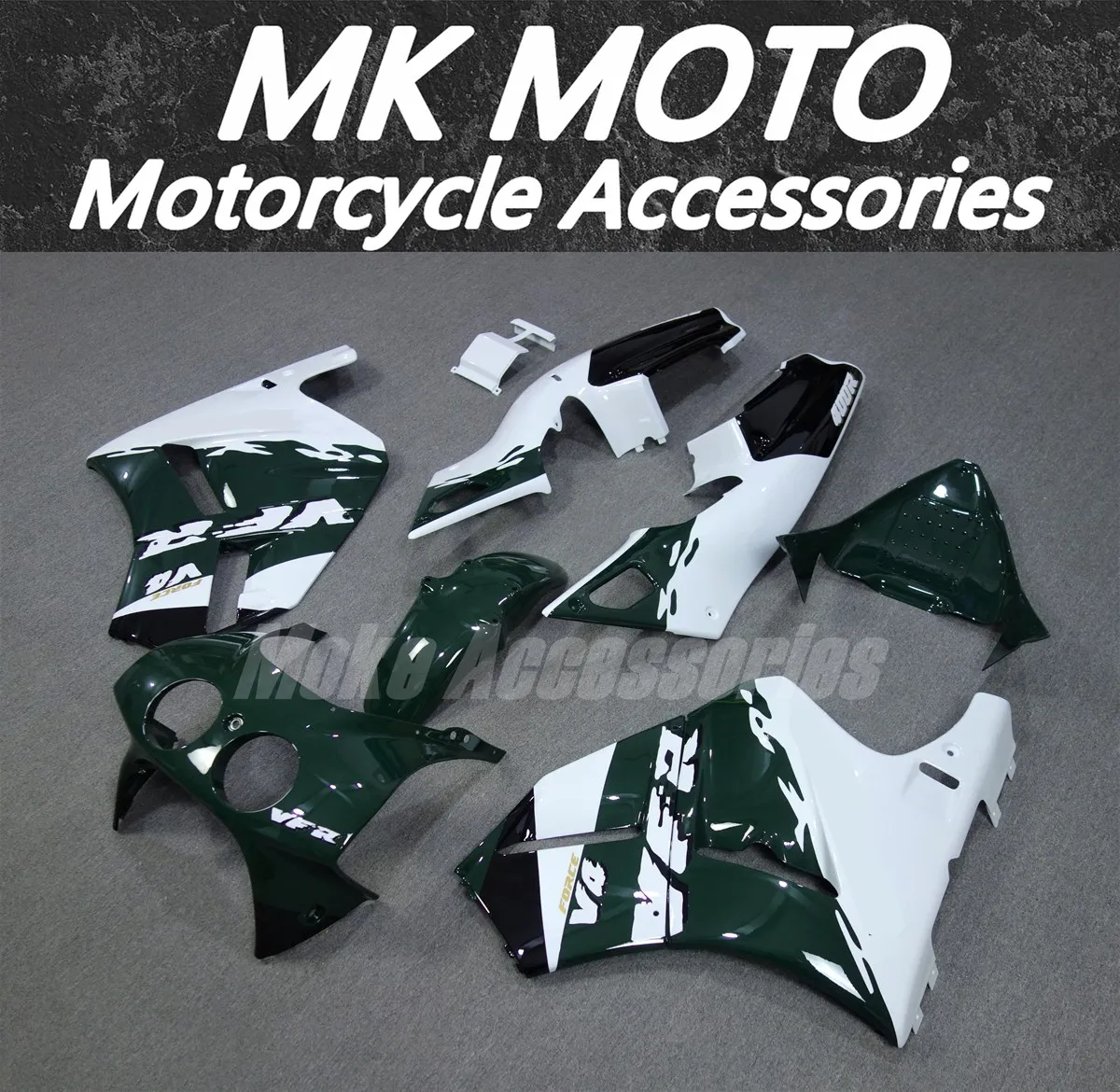 

Motorcycle Fairings Kit Fit For VFR400 NC30 1989 1990 V4 Bodywork Set High Quality Abs Injection White Green Black