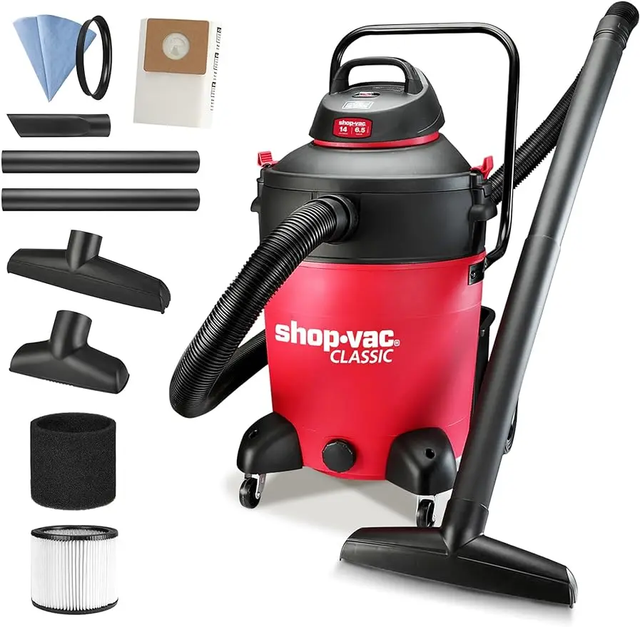 

14 Gallon 6.5-Peak HP Wet/Dry Vacuum with with, Hose and Accessories,5973136