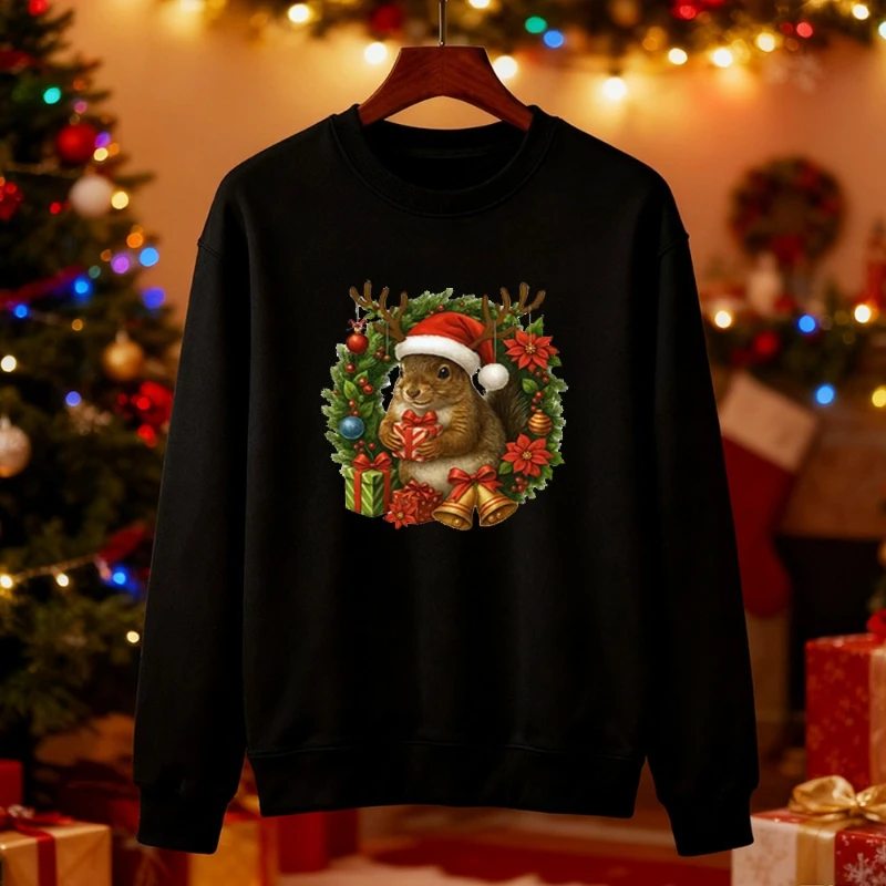 مضحك عيد الميلاد الحيوان السنجاب الشتاء البلوز أضواء عيد الميلاد هدية #4