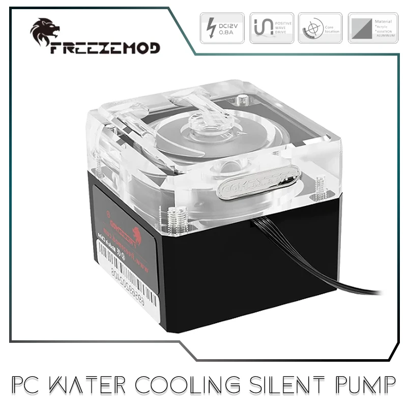 

FREEZEMOD PC Water Cooling Mute Silent Pump PWM Intelligent Temperature Regulation Flow 650L / H, PU-FS4M-J