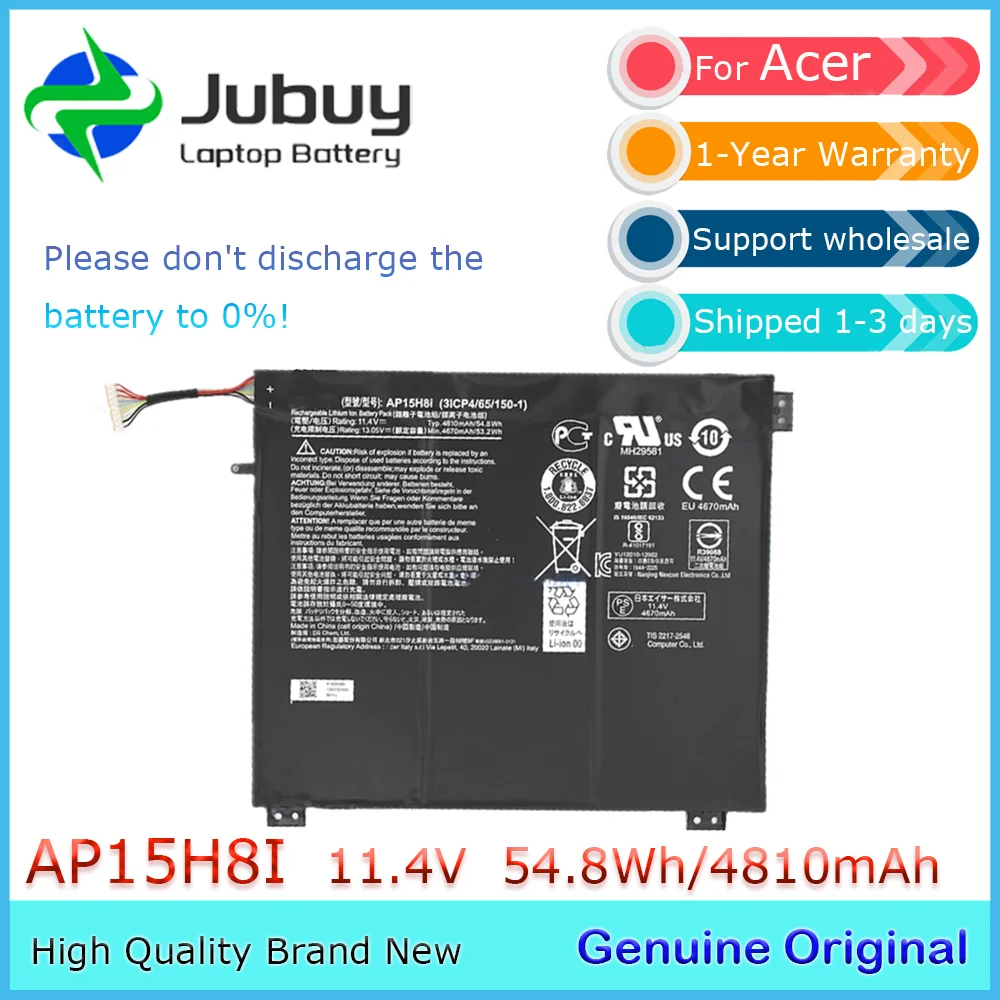 AP15H8i 11.4V 54.8Wh Original Laptop Battery for Acer CloudBook 14 AO1-431 A01-431 Swift 1 SF114-31