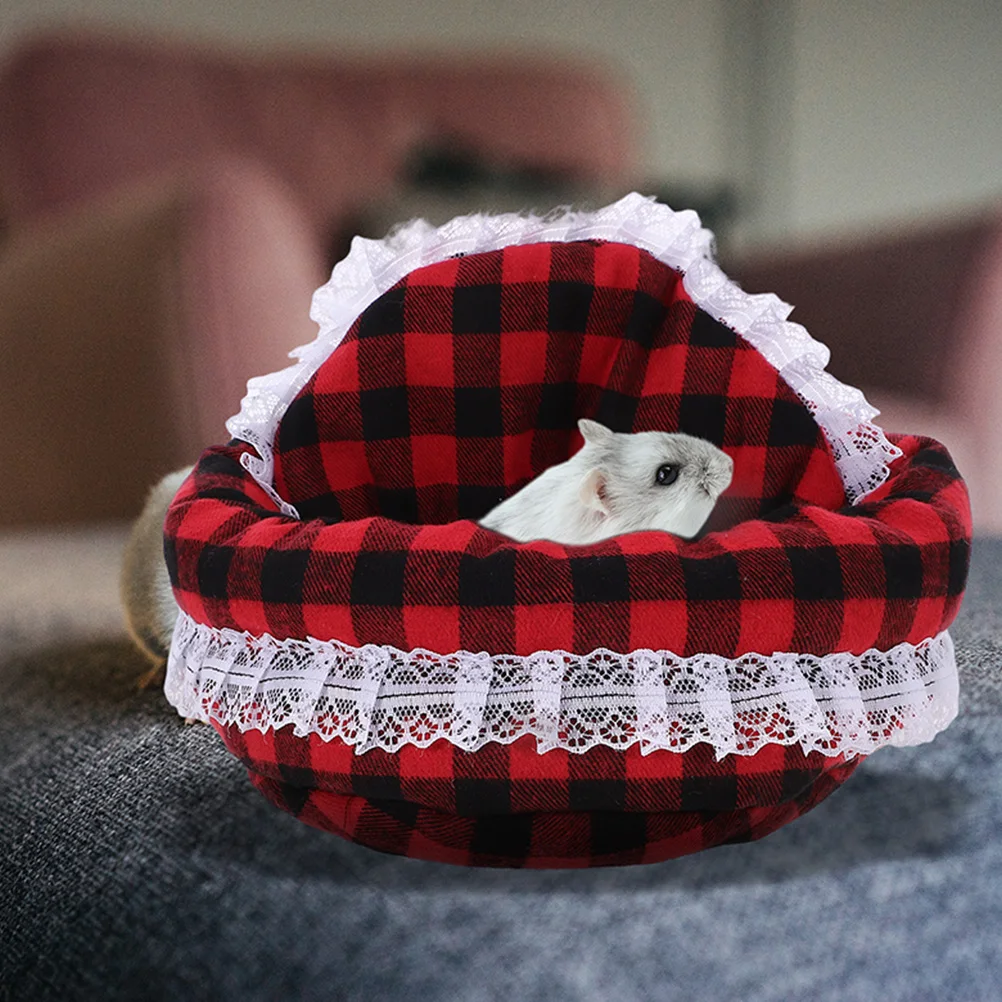 

Hamster Nest Warm Sleeping Hideout Cozy Small Hamster Wear Resistant Hideaway for Rest Play Chinchilla