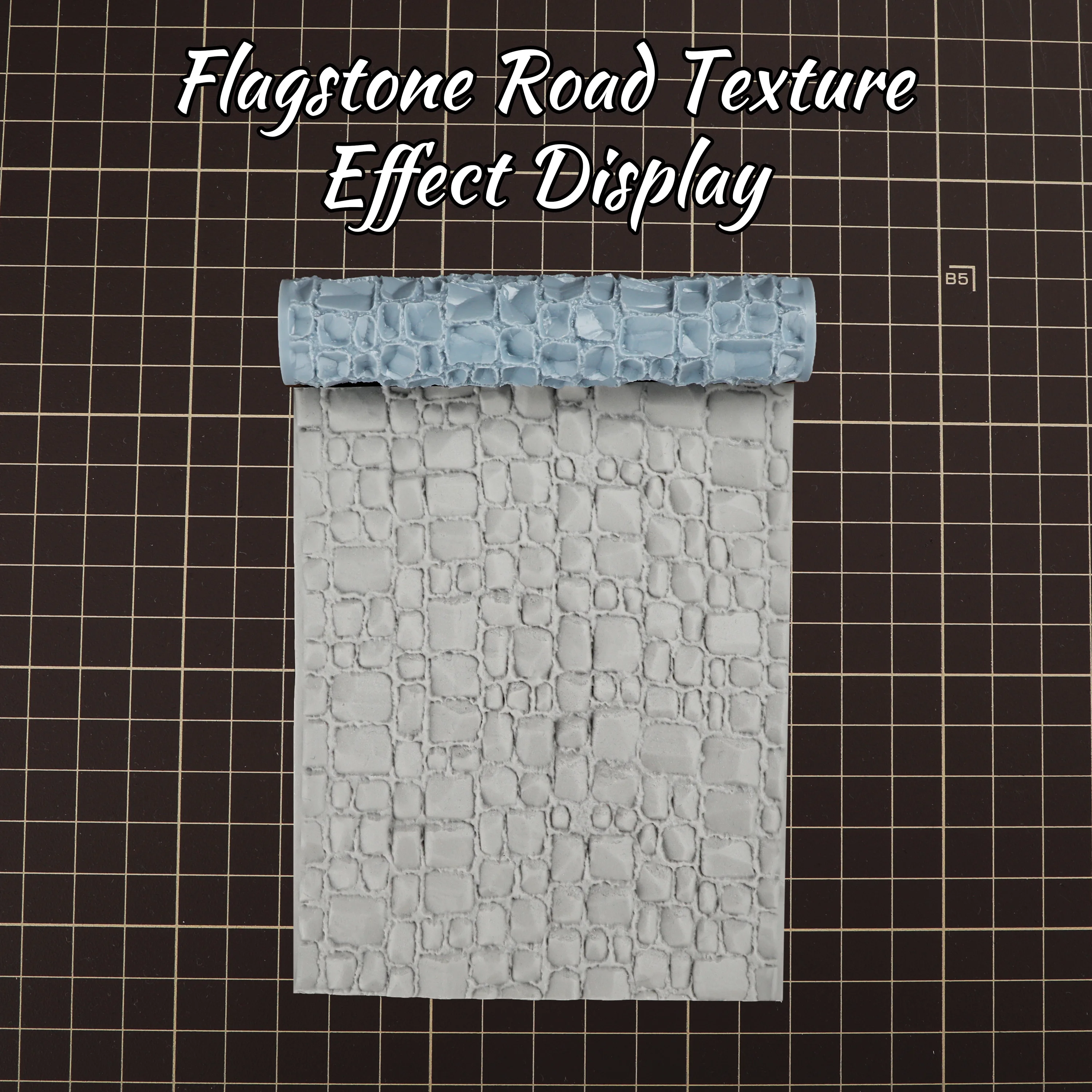 5-teiliges Terrain-Roller-Set – Texturwerkzeug für TTRPG-Dungeon-Böden, schlammige Straßen und zerstörte Wände | Leicht zu reinigen, Geschenk für Modellbauer – Detail 8