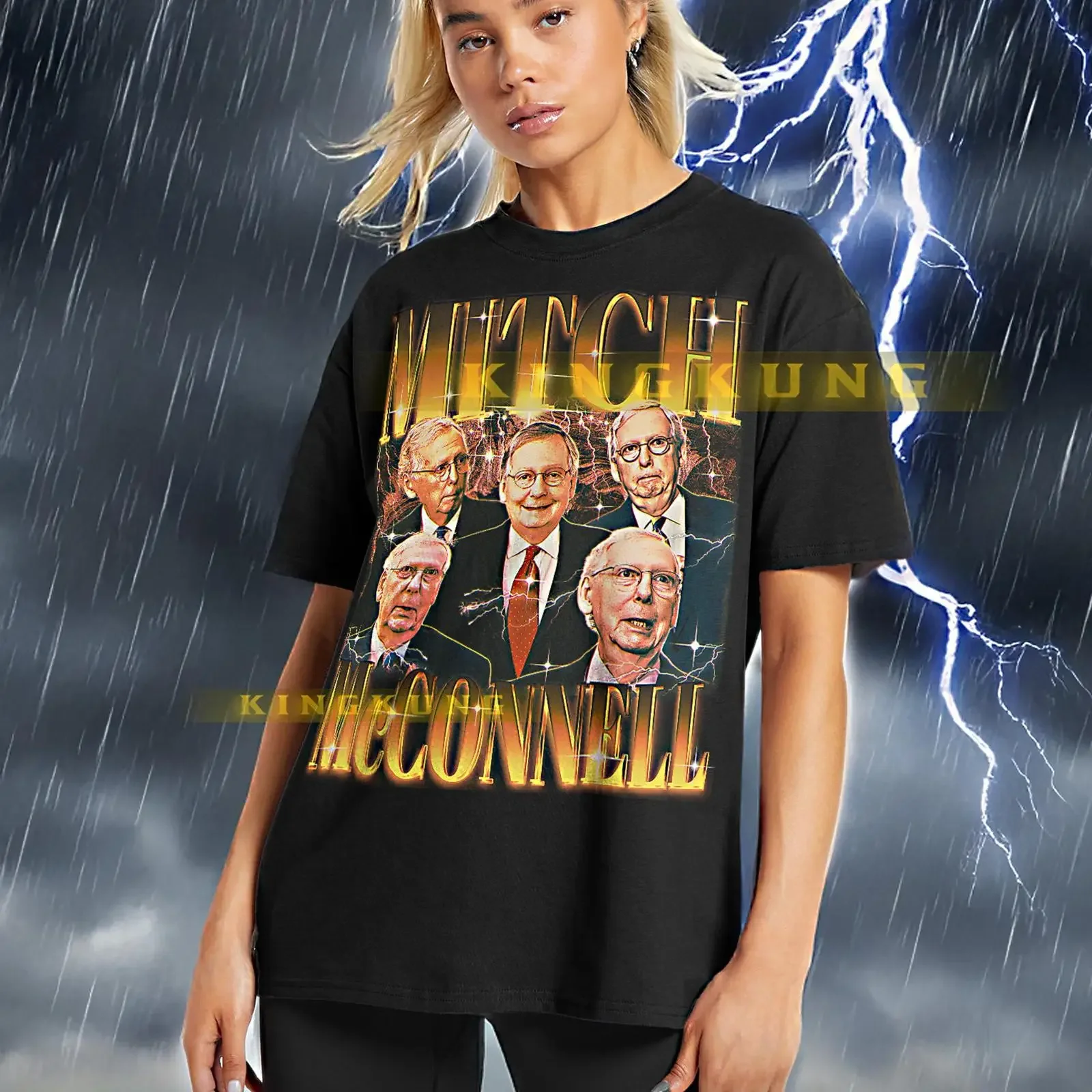 MITCH MCCONNELL T Shirt Vintage Retro 90s Bootleg saf vintage Washed homme Casual fashion Breathable Versatile Stretched