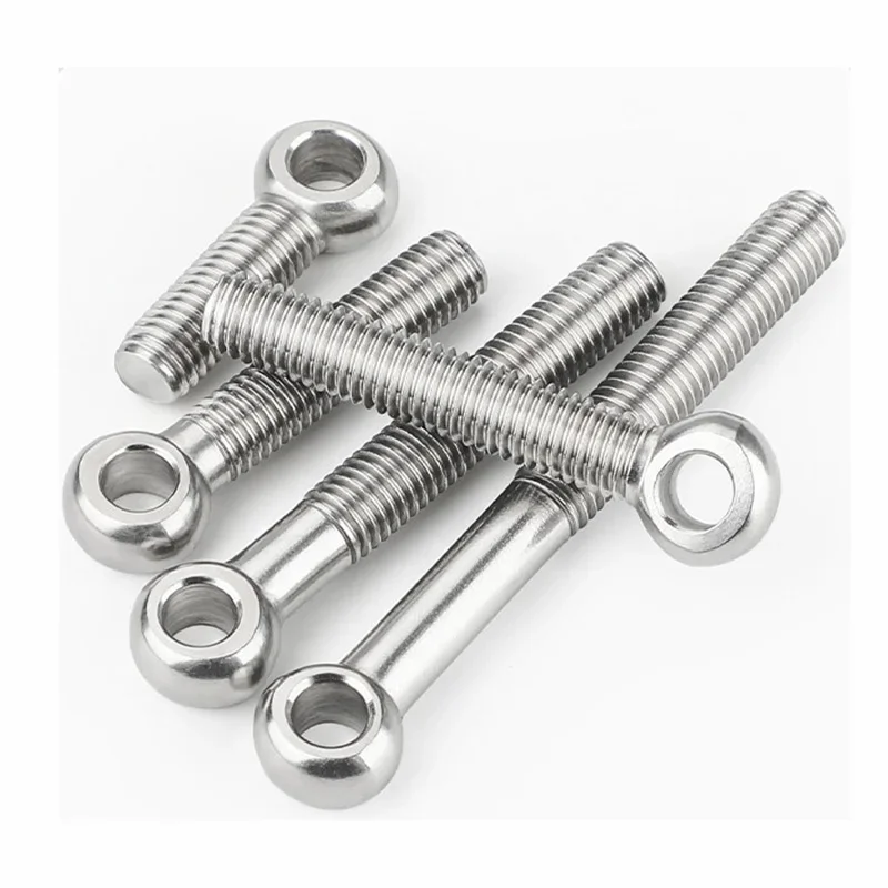 1-5Pcs M4 M5 M6 M8 M10 M12 M16 304 Stainless Steel Eye Bolt Stud Articulated Anchor Bolt Slip Hole Screw Half Thread/Full Thread