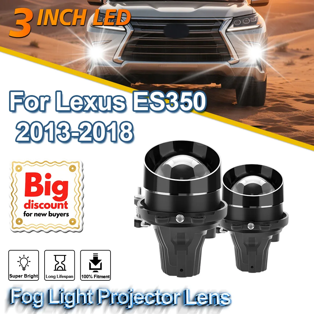 

ROADSUN 3.0 Inch Auto Fog Light Projector Lens Assembly LED Fog Lamp Bulb Car Accessories For Lexus ES350 2013 2014 2015-2018
