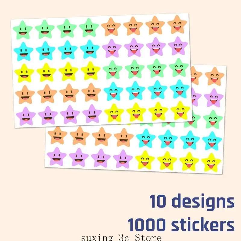 10 Sheets Reward Sticker Sticker Small Star Sticker Labels Adhesive Sticker Decorative Sticker for Party