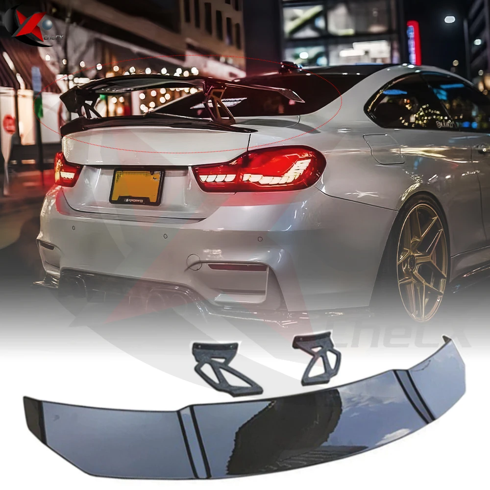 For 2014-2020 BMW 3/4/5 Series M3/4/5 Sedan Sports Car Universal Forged Carbon Fiber Spoiler V-Style Trunk Lid Pneumatic Kit