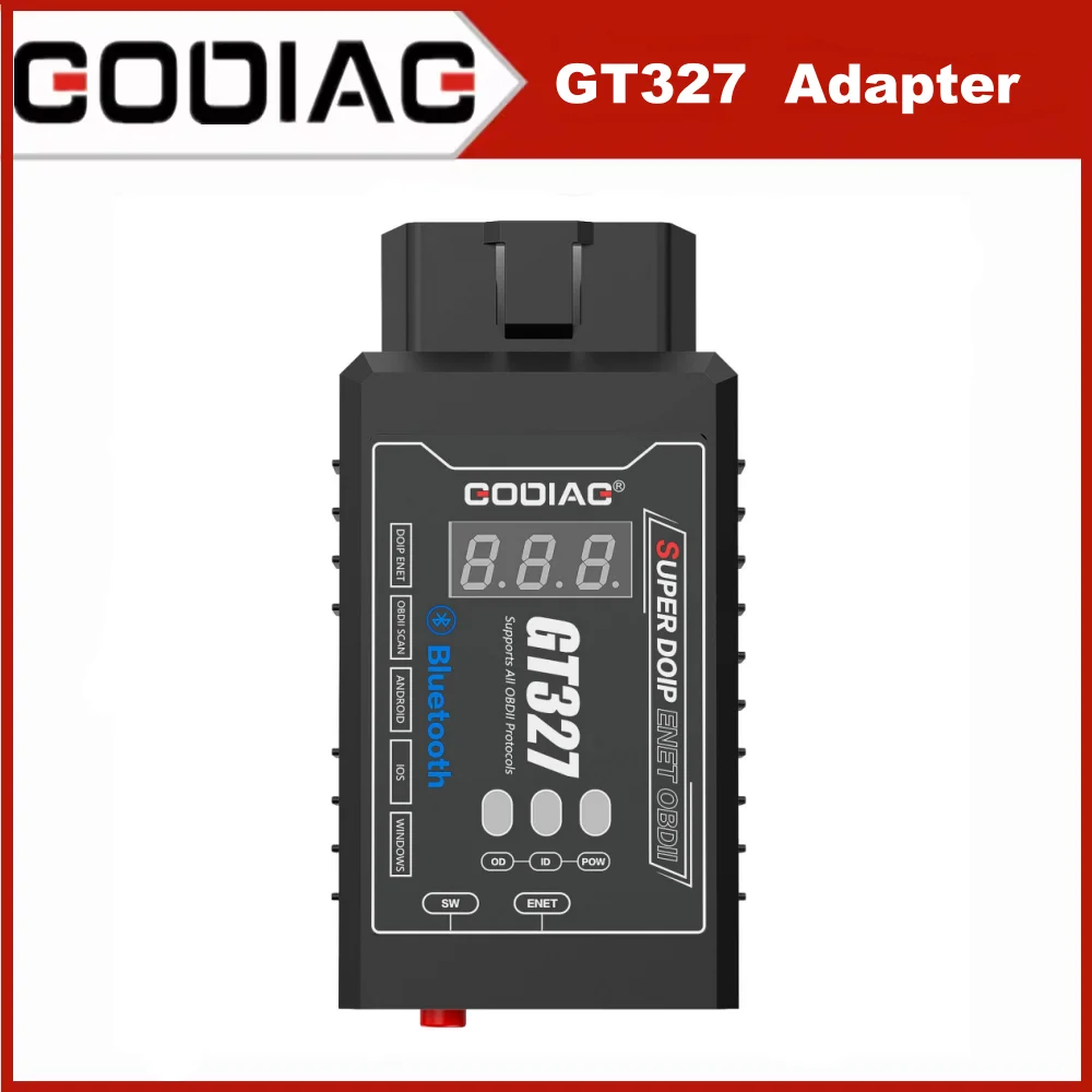 GODIAG GT327 SUPER DOIP ENET, ELM327v1.5 Bluetooth 4.0 OBD II Scanner, for iOS/Android/Windows Support Display Voltage