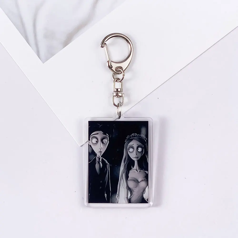 1/13Pcs Cartoon Tim Burton's Corpse Bride Cute Acrylic Keychain Accessories Bag Charm Backpack Pendant Keyring Gifts For Friends