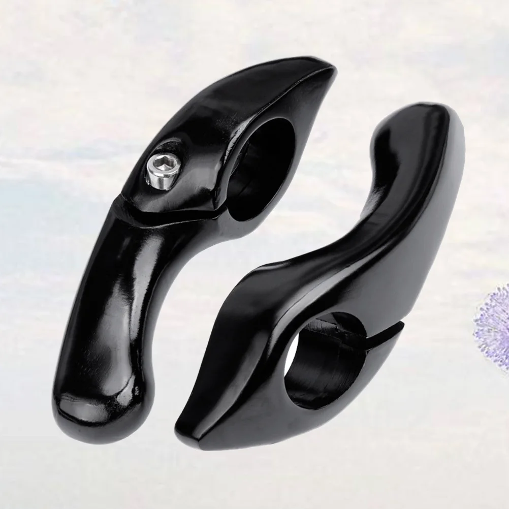 

1Pair Aluminum Alloy Vice Handlebar Bike Bar End Road Mountain Auxiliary Handle Bar Ends Black Lightweight Durable