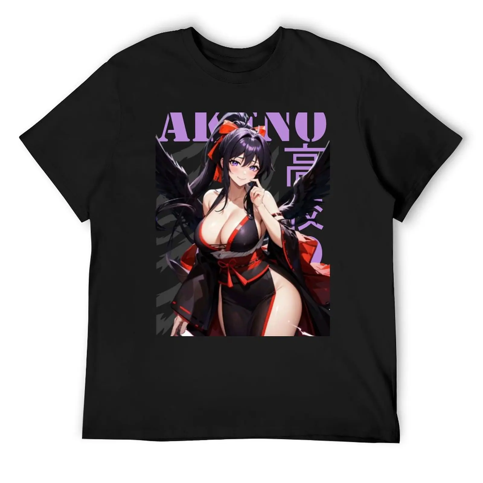 Akeno Himejima T-Shirt anime figures Blouse men t shirts