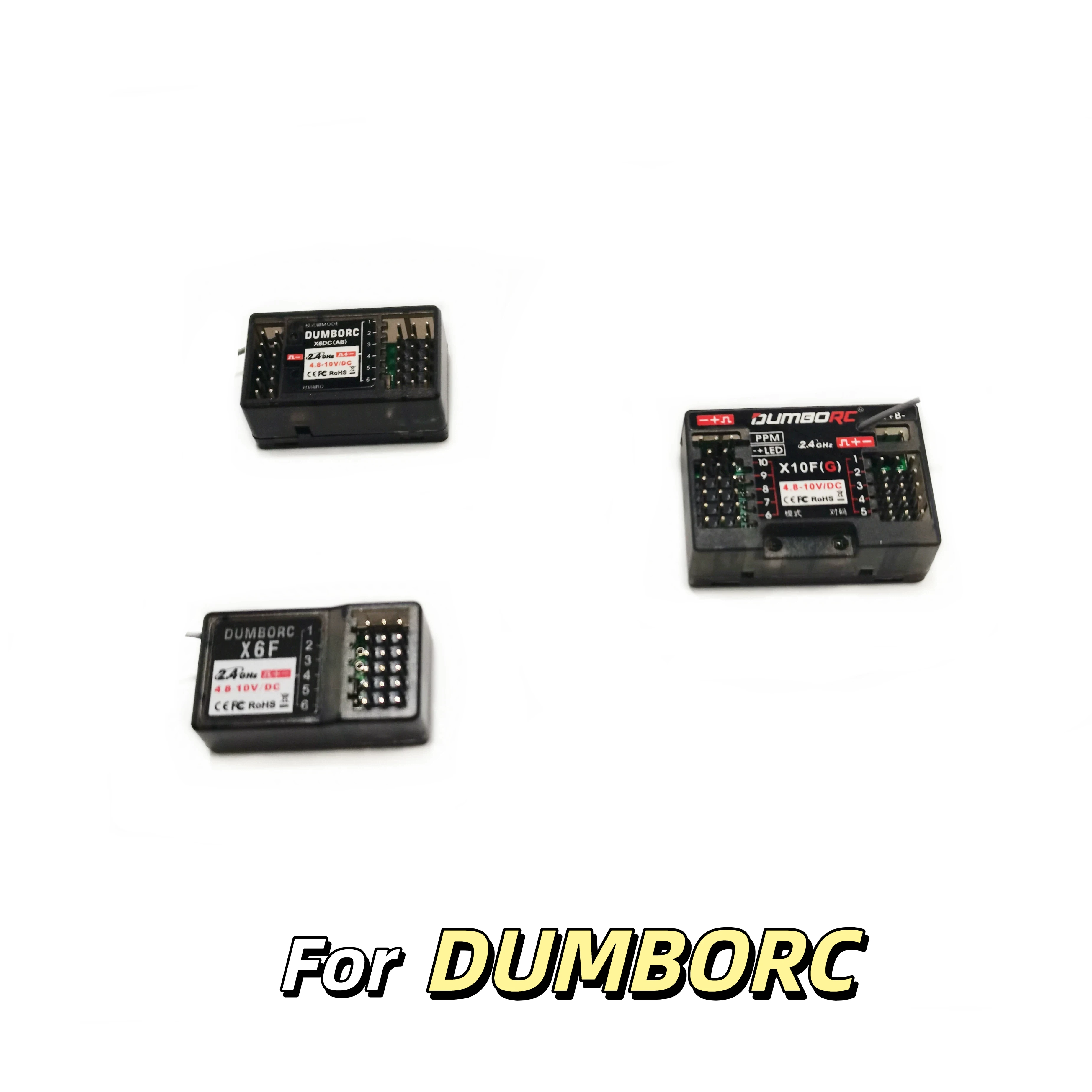 

DUMBORC Rc Receiver 6 Channel 10 Channel 24 Ghz 4 8 To 10V Dc X6F X6FG X6DC X10 For Rc Remote Control Car Boat Airplane