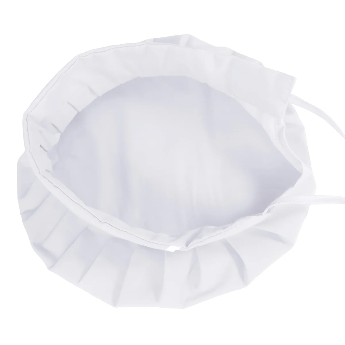 1PC Adjustable Food Baking Smoke-proof Chef Hat Oil Proof Working Hat Lace-up Catering for Women Men Wearing (White)