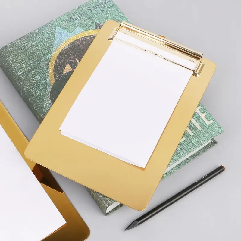 Metal Clipboard Writing Pad File Folder Document Holder Desk Storage School Office Dropshipping