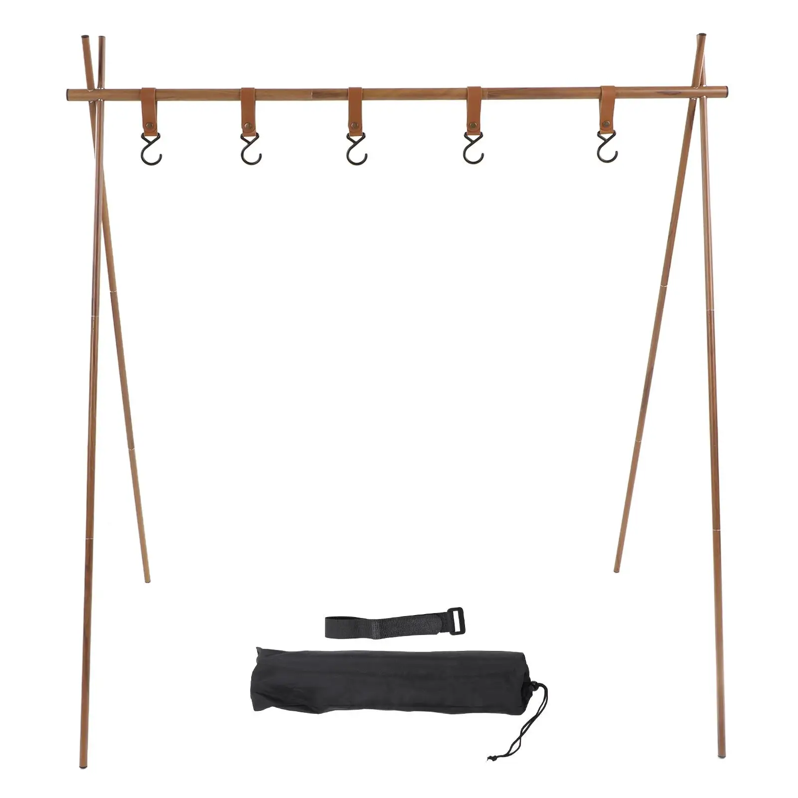 

Portable for camping Tripod Rack with Elastic Rope - Easy Setup Hanging Hook for Outdoor Adventures