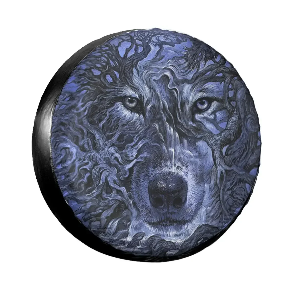 

Wolf Tree Spare Tire Cover for Mitsubish Animal Car Wheel Protectors Accessories 14-17 inch