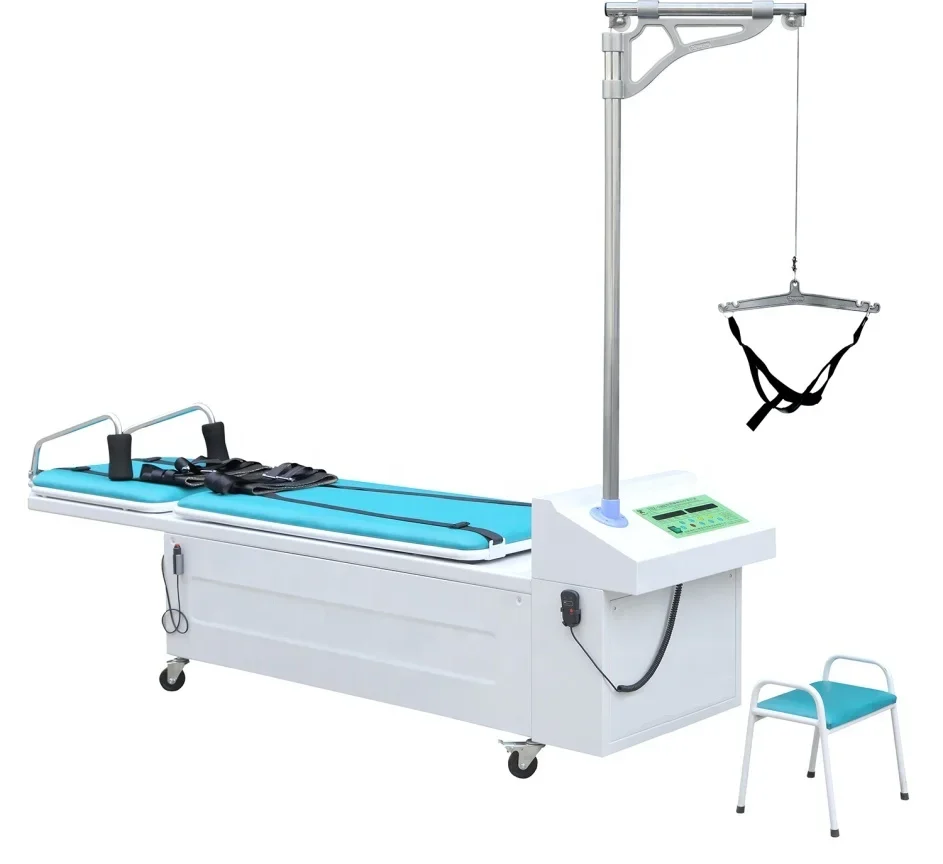 Multifunctional lumbar traction bed device professional traction machine physiotherapy therapy traction bed table