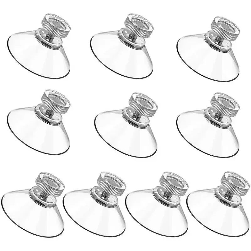 1pc Glass Sucker Wall Hanger Suction Pads with Thread M4 Clear Screw Hooks Suction Cup Toothbrush Holder for Window