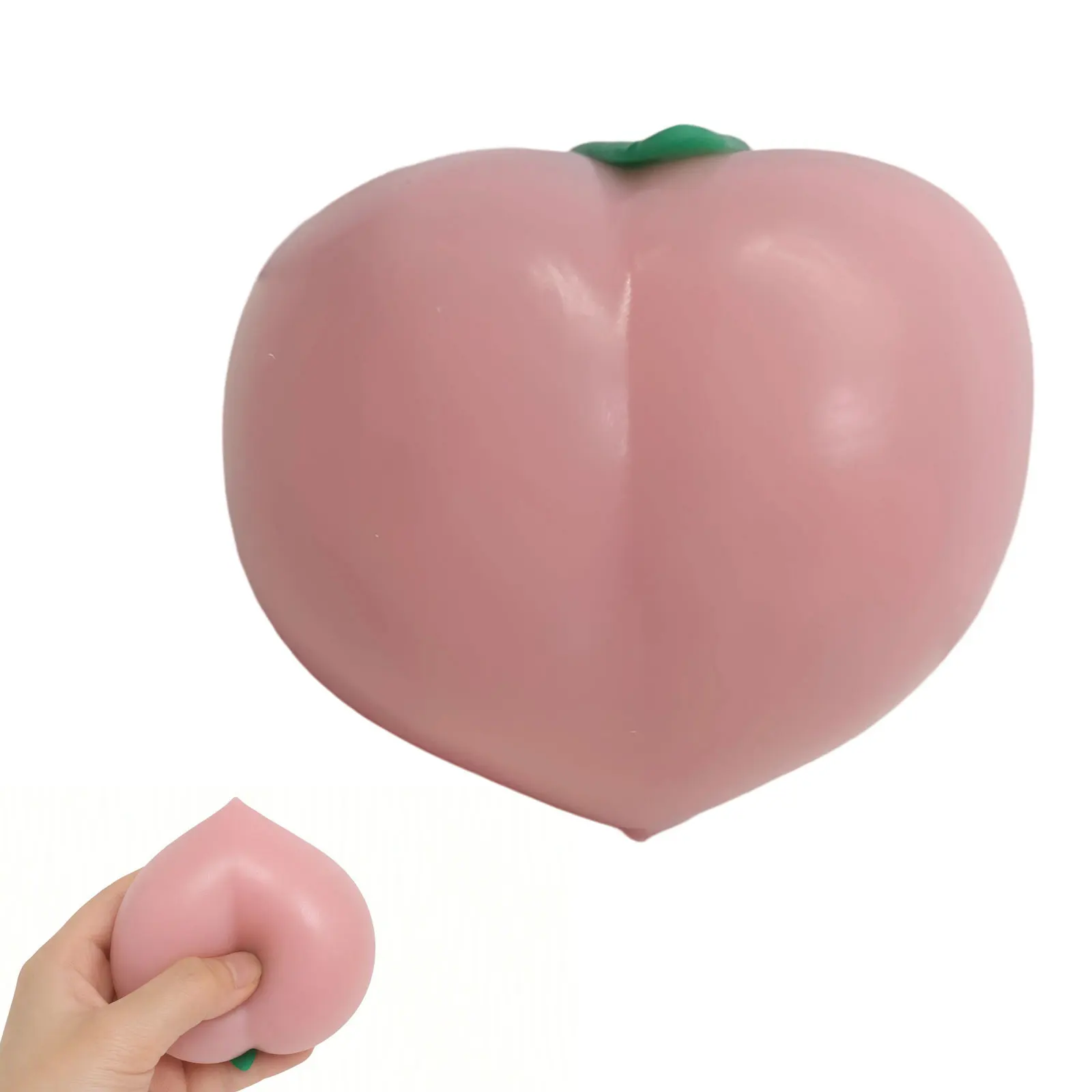 Pink Juicy Peach Squishy Toy Anti-Stress Slow Rising Pineapple Bun / Toast Blocks Pinch Squeeze Stress Reliever Toys Fun Design