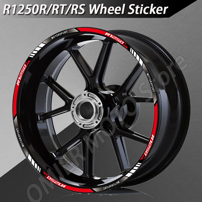 Reflective Motorcycle Wheel Hub Sticker Decal Accessories For BMW R1250R R1250RS R1250RT