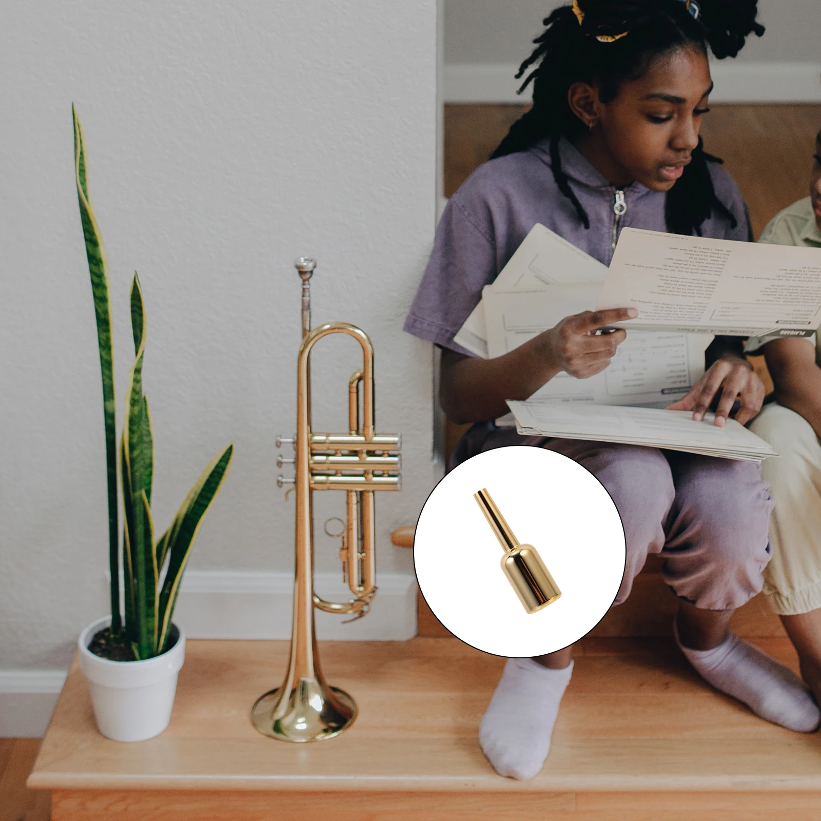 

Gold Plated Trumpet Mouthpiece Heavy Duty Gilded Component Durable Solid Long Use Premium Material Professional