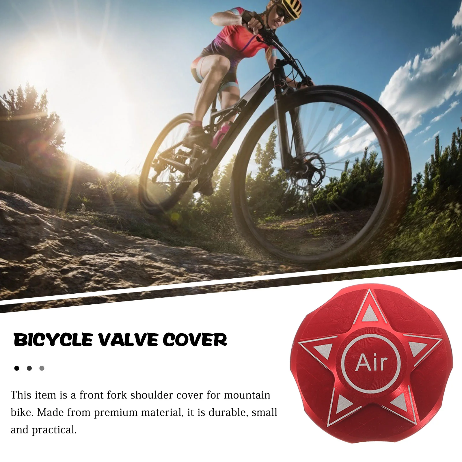 Cubierta de hombro para horquilla delantera de bicicleta de montaña, aleación de aluminio, duradera, ligera, diseño hueco, fácil de instalar, práctica tapa de horquilla para bicicleta