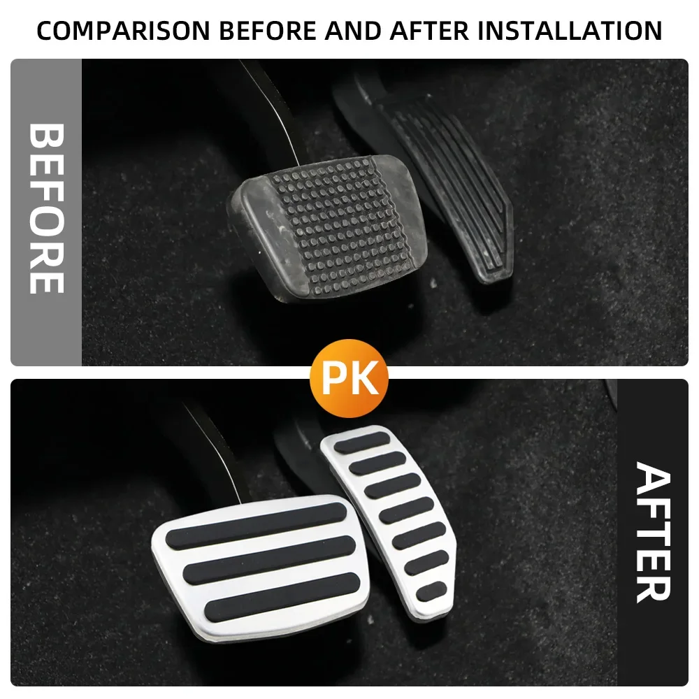 Auto-Pedale für Isuzu D-MAX 2024 2023 2022 2021–2017, Pedalabdeckung, Bremsbeschleuniger, rutschfeste Pads, Edelstahl-Zubehör – Detail 3