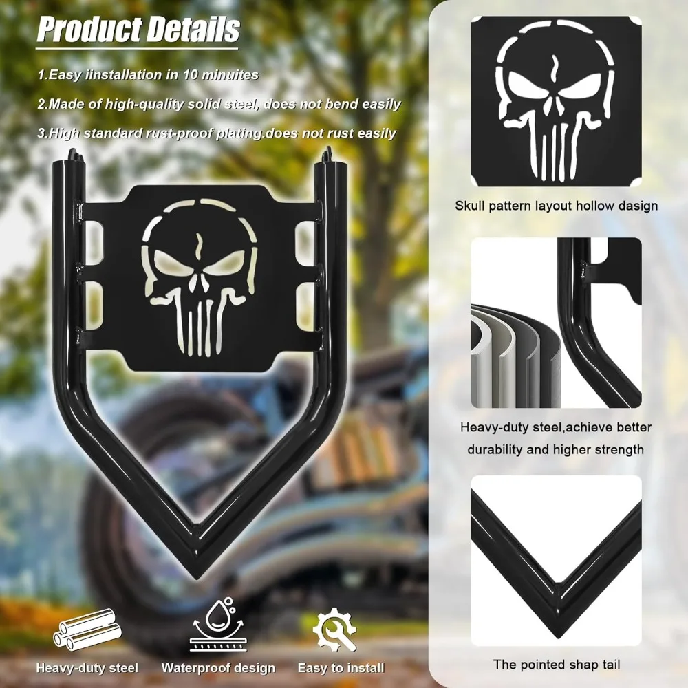 رف أمتعة للدراجات النارية قابل للفصل للتجول 2009-2025، هيكل فولاذي عالي التحمل